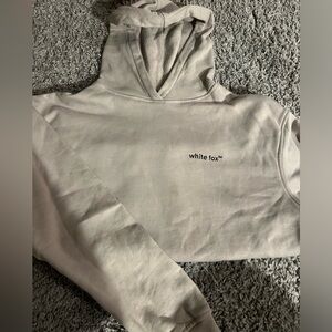 White fox hoodie